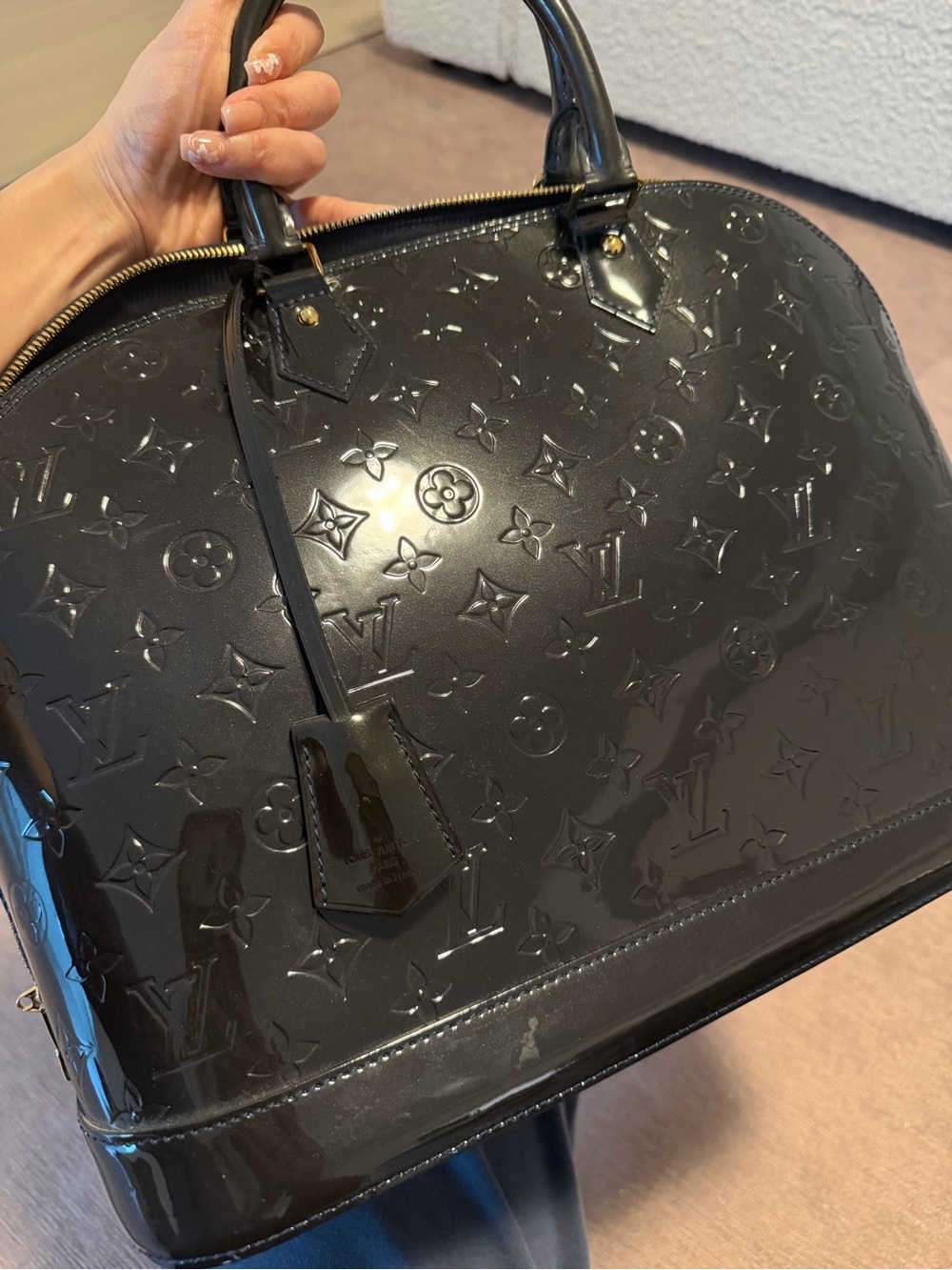 Louis Vuitton Dark Navy Vernis Alma GM